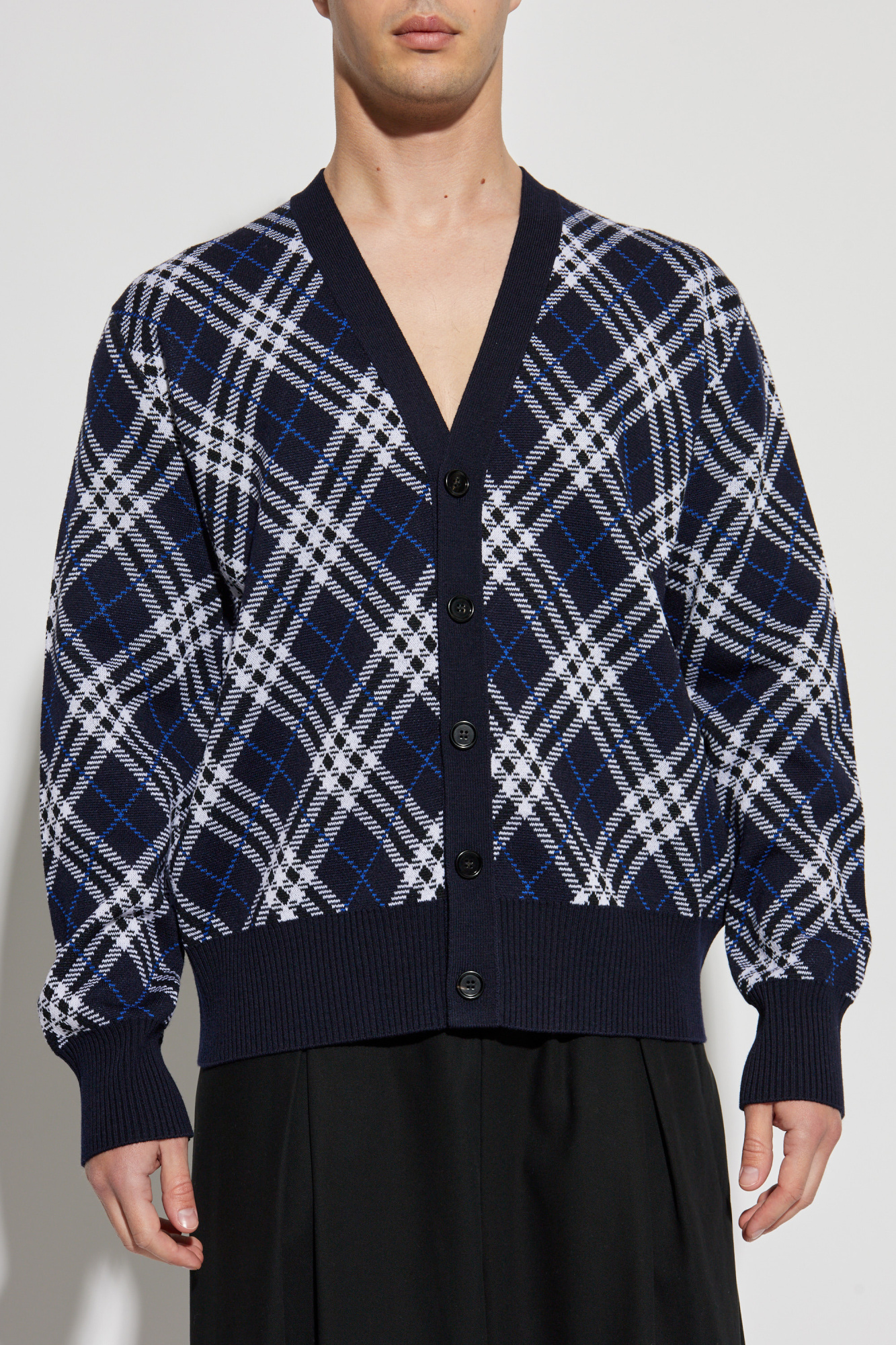 Navy blue Cardigan `George` Burberry - Vitkac AS